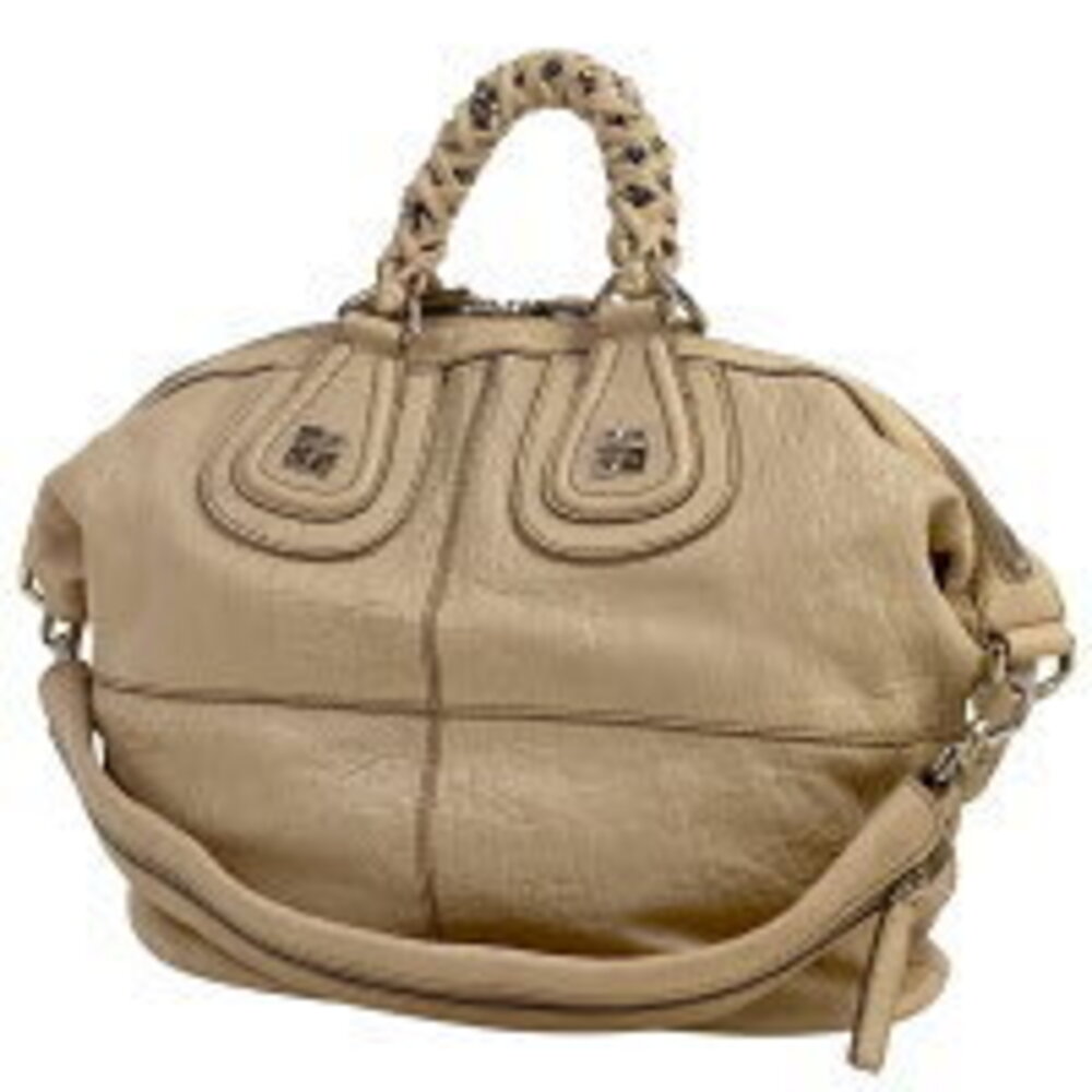 Givenchy Nightingale handbag logo Shoulder Bag beige leather